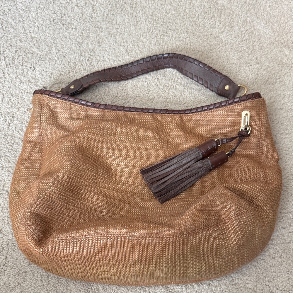 MICHAEL Michael Kors Tan and Brown Hobo Bag